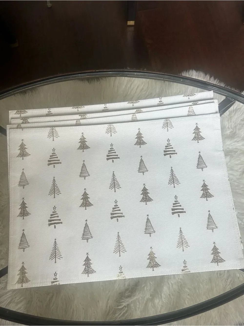 Christmas Novelty Gold Printed Placemats 4